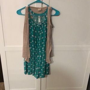 Romper with cardigan